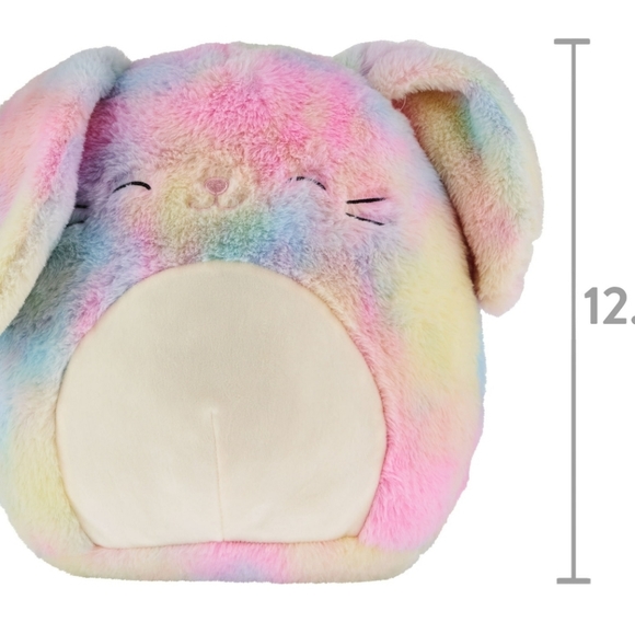 12" Fuzzamallow Cotton Candy Colored Bunny - "Candy" Limited Easter Edition Squi - Picture 6 of 16